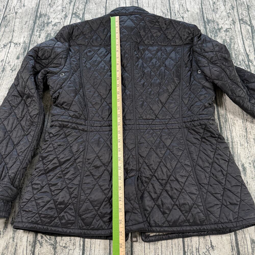 Burberry Brit Quilted Jacket Women XL Black Nova Check Lined Lightweight Coat - Picture 11 of 16